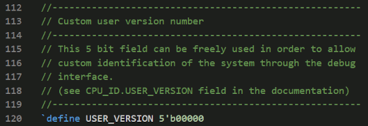 User Version User Version